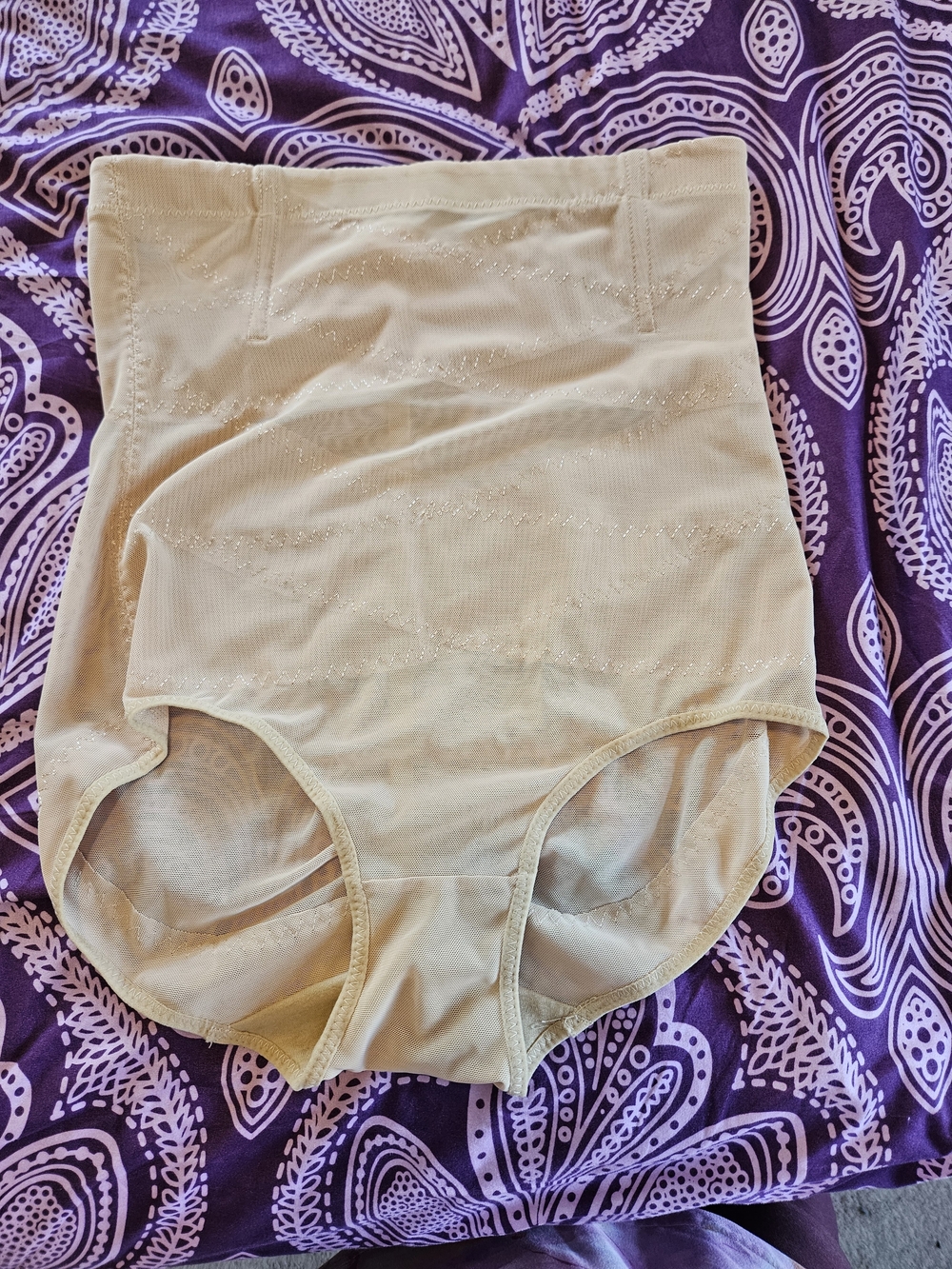 High-Waist Shaping Shorts in Beige